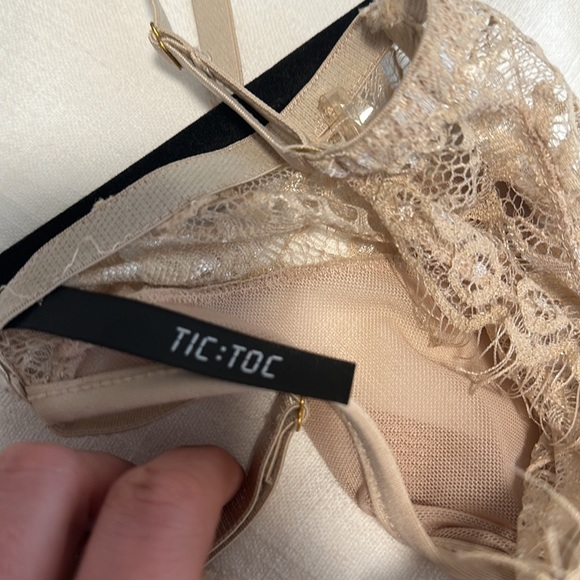 Tan Lace Mesh Bodysuit - Picture 7 of 8